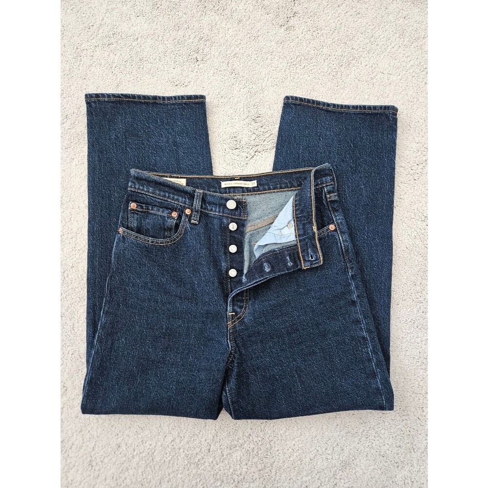 NWOT Levis Ribcage Straight Ankle Medium Wash Denim Classic Jeans Women 27